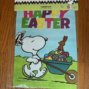 Peanuts Snoopy Happy Easter Garden Flag 6 Flags Available @ $18.00 each